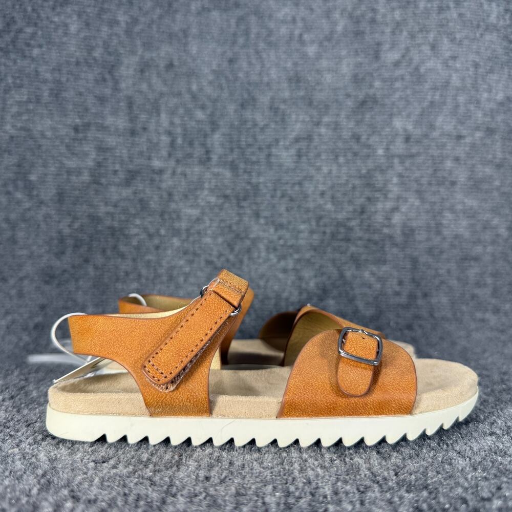 Cat & Jack Girls Brown Sandals Size 11 Open Toe Buckle Cushioned Classic New